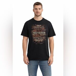 Harley-Davidson Black and Orange Legendary Tee St John Size XL
